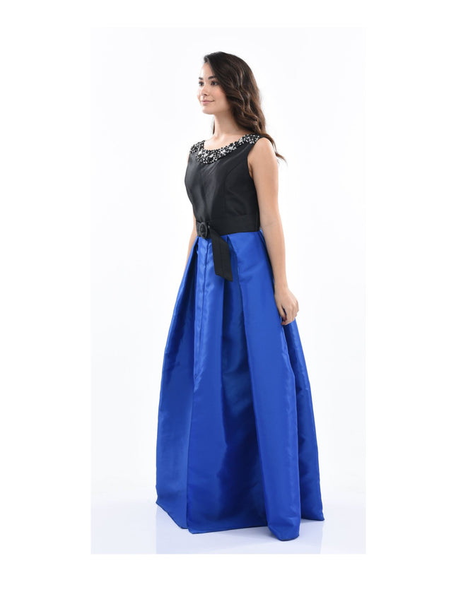Kidsatelier-tulleen-3079-Black/Blue-blue-lucena-sleeveless-gem-gown