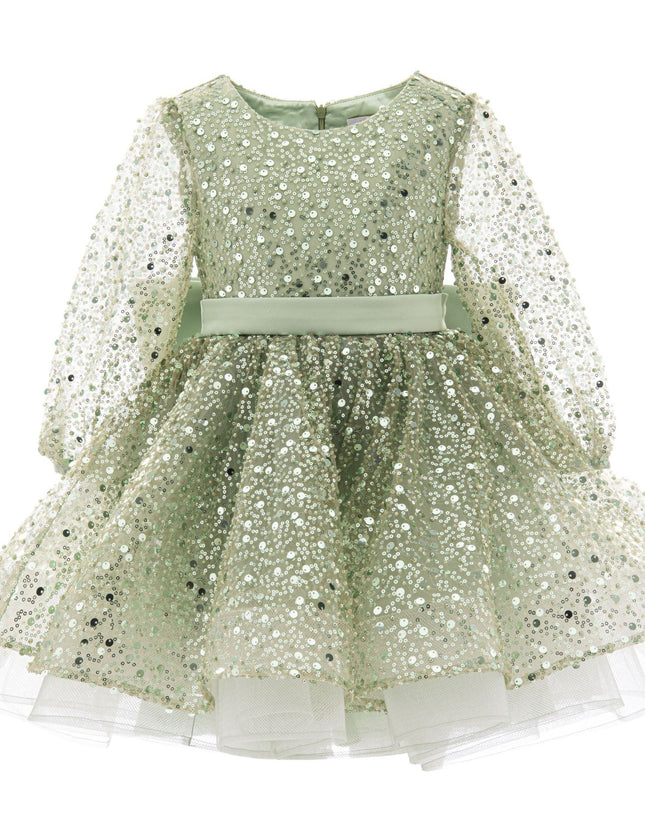 kidsatelier-tulleen-322407-Green-pradera-glimmer-tulle-bow-dress