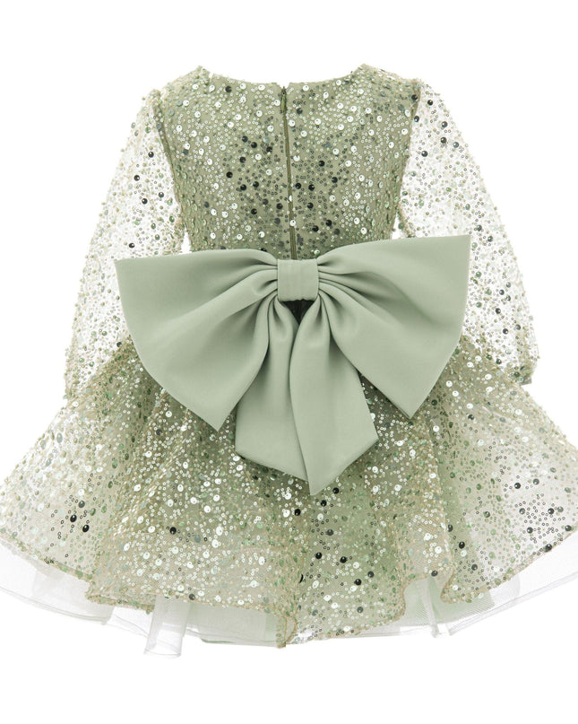 kidsatelier-tulleen-322407-Green-pradera-glimmer-tulle-bow-dress