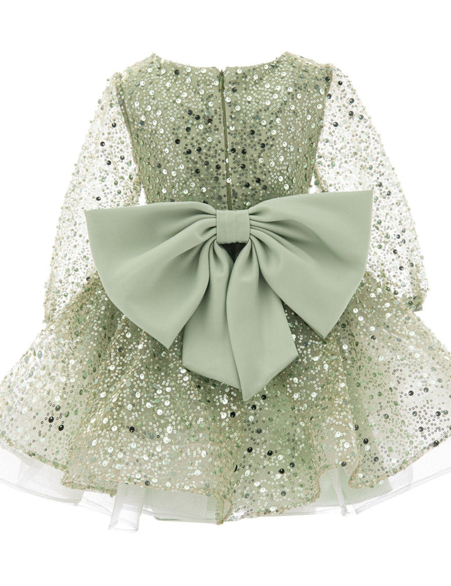 kidsatelier-tulleen-322407-Green-pradera-glimmer-tulle-bow-dress