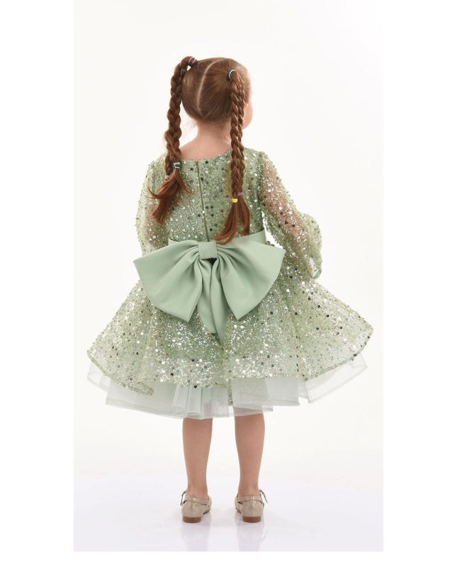 kidsatelier-tulleen-322407-Green-pradera-glimmer-tulle-bow-dress