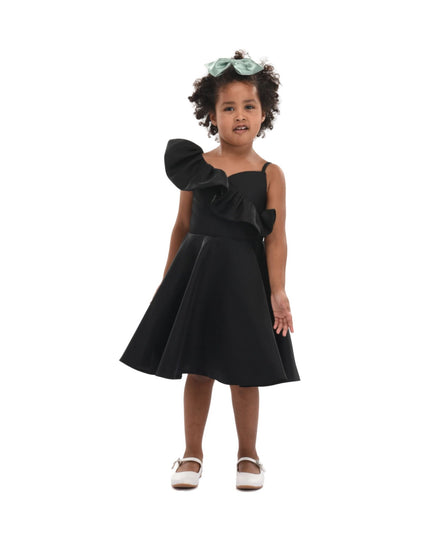 kidsatelier-tulleen-T-322408-Black-riviera-off-shoulder-ruffle-dress