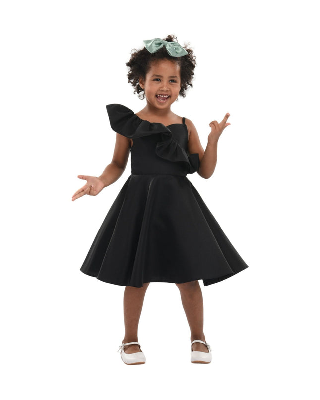 kidsatelier-tulleen-T-322408-Black-riviera-off-shoulder-ruffle-dress