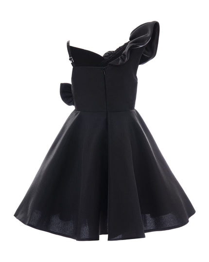 kidsatelier-tulleen-T-322408-Black-riviera-off-shoulder-ruffle-dress
