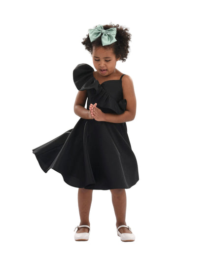 kidsatelier-tulleen-322408-Black-riviera-off-shoulder-ruffle-dress
