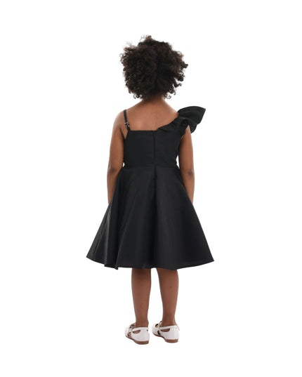 kidsatelier-tulleen-322408-Black-riviera-off-shoulder-ruffle-dress