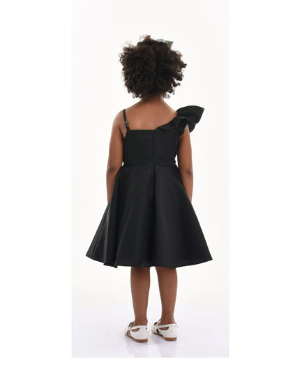 kidsatelier-tulleen-T-322408-Black-riviera-off-shoulder-ruffle-dress