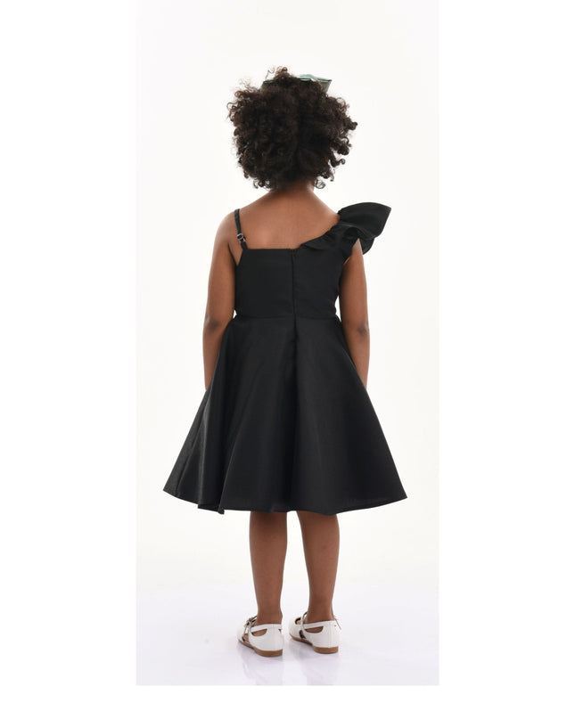 kidsatelier-tulleen-T-322408-Black-riviera-off-shoulder-ruffle-dress