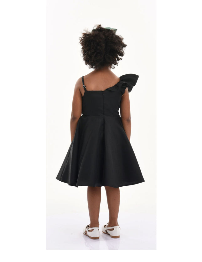 kidsatelier-tulleen-T-322408-Black-riviera-off-shoulder-ruffle-dress