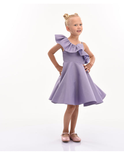 kidsatelier-tulleen-T-322408-Purple-riviera-off-shoulder-ruffle-dress
