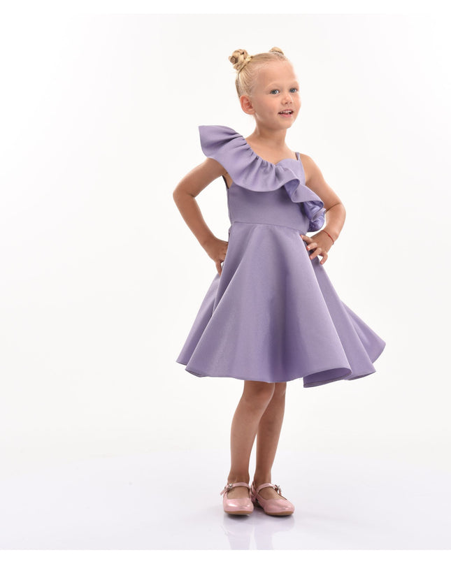 kidsatelier-tulleen-T-322408-Purple-riviera-off-shoulder-ruffle-dress