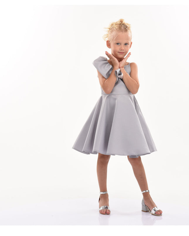 kidsatelier-tulleen-T-322408-Silver-riviera-off-shoulder-ruffle-dress