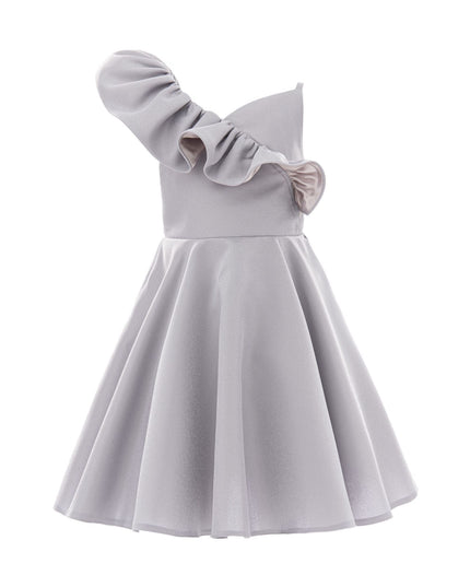 kidsatelier-tulleen-T-322408-Silver-riviera-off-shoulder-ruffle-dress