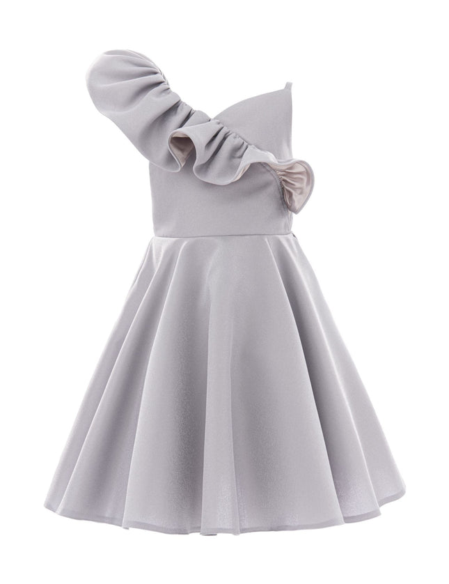 kidsatelier-tulleen-T-322408-Silver-riviera-off-shoulder-ruffle-dress