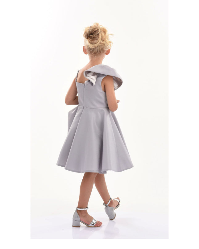 kidsatelier-tulleen-T-322408-Silver-riviera-off-shoulder-ruffle-dress