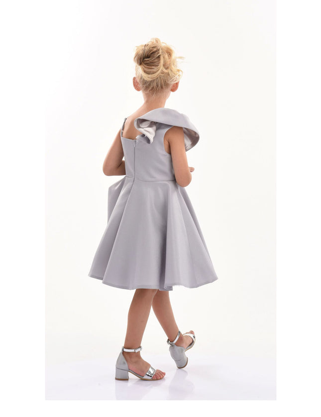 kidsatelier-tulleen-T-322408-Silver-riviera-off-shoulder-ruffle-dress