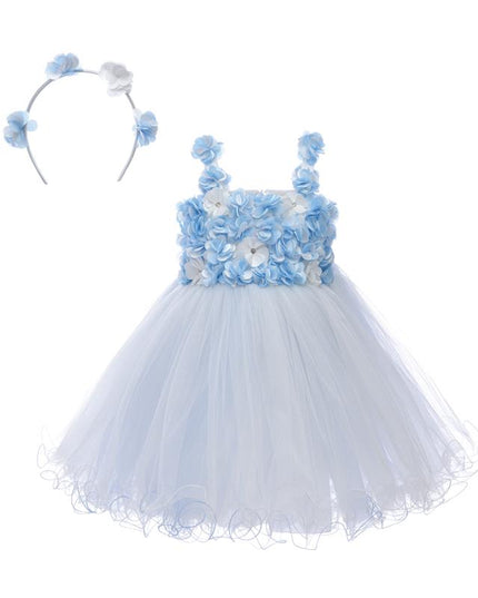 kids atelier tulleen Blue Campanula Bloom Dress