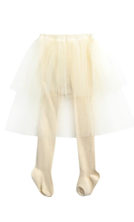 kids atelier tulleen Beige Tulle Twirl Skirt