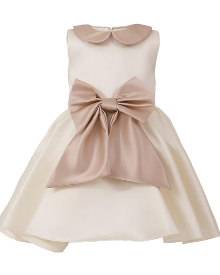 kids atelier tulleen Cream Petal Bow Gown