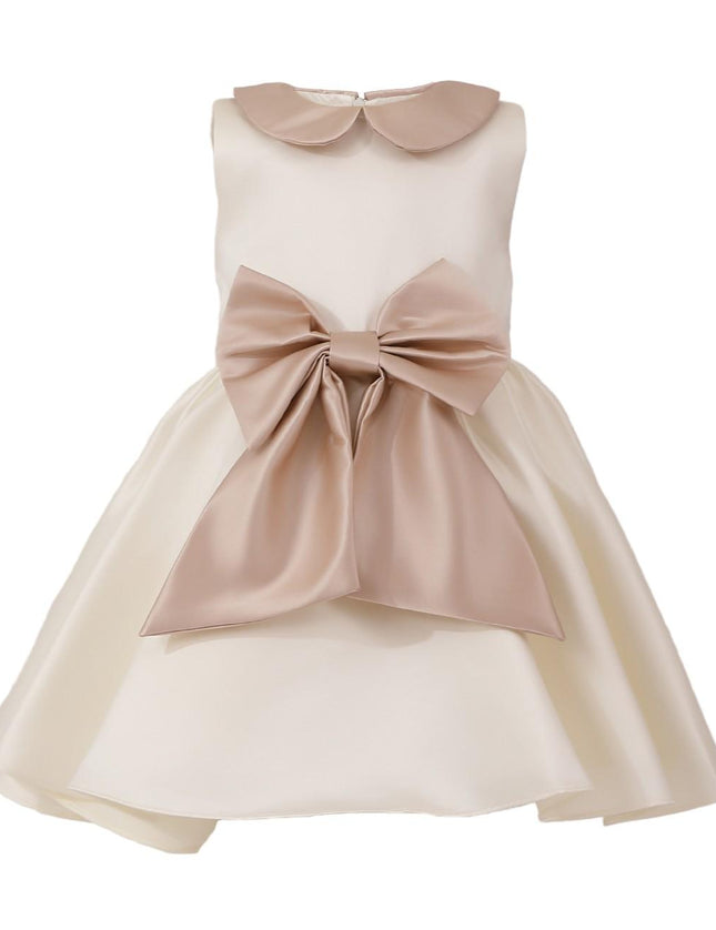 kids atelier tulleen Cream Petal Bow Gown