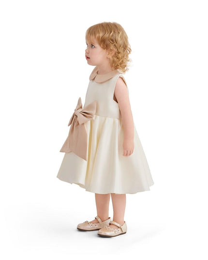 kids atelier tulleen Cream Petal Bow Gown