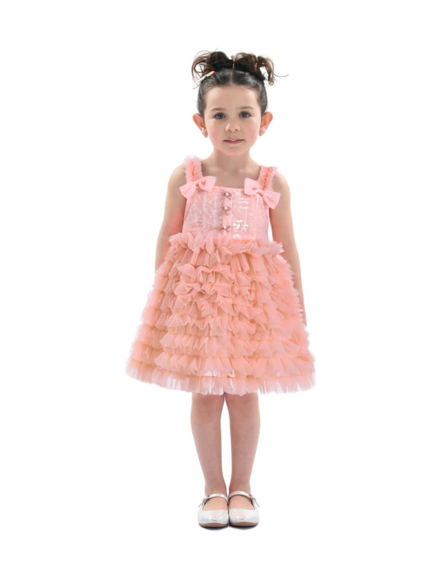 kidsatelier-tulleen-BT5258-Pink-bow-tiered-tulle-dress