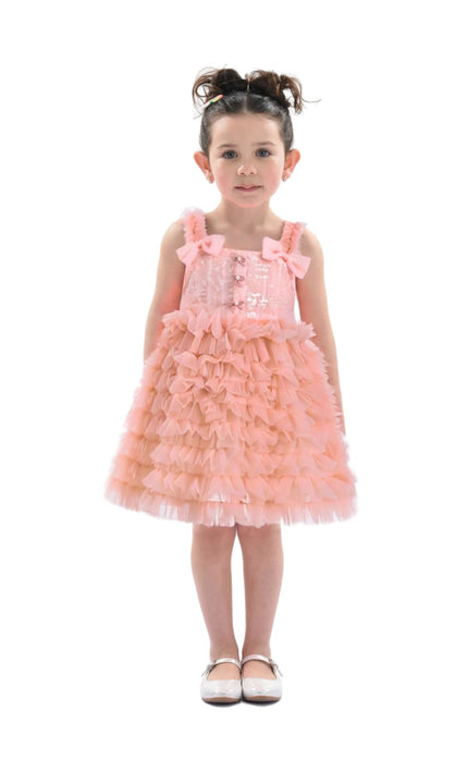 kidsatelier-tulleen-BT5258-Pink-bow-tiered-tulle-dress