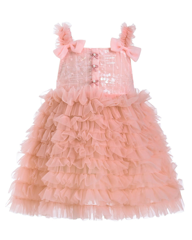 kidsatelier-tulleen-BT5258-Pink-bow-tiered-tulle-dress