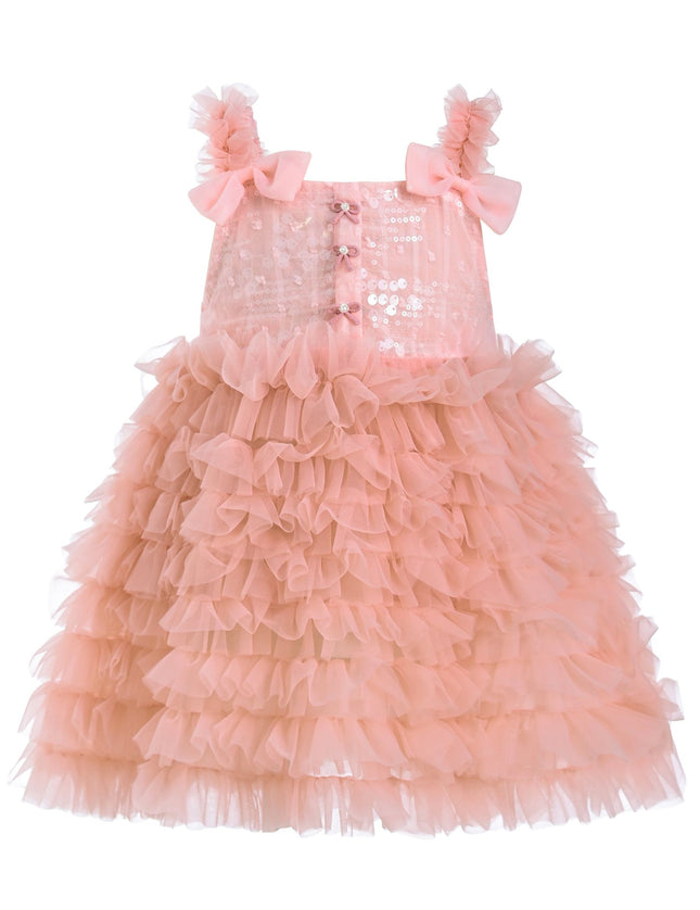 kidsatelier-tulleen-BT5258-Pink-bow-tiered-tulle-dress