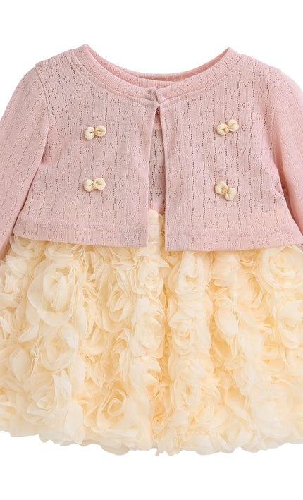 kidsatelier-tulleen-Pink-Rose-Rabbit-Cardigan-Dress
