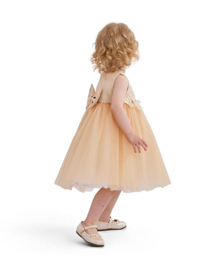 kids atelier tulleen Champagne Ribbon Bloom Gown