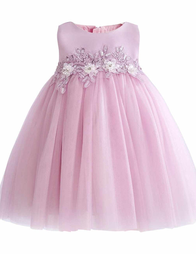 kids atelier tulleen Purple Ribbon Bloom Gown