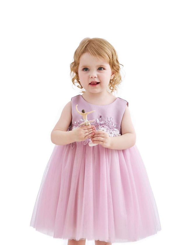 kids atelier tulleen Purple Ribbon Bloom Gown