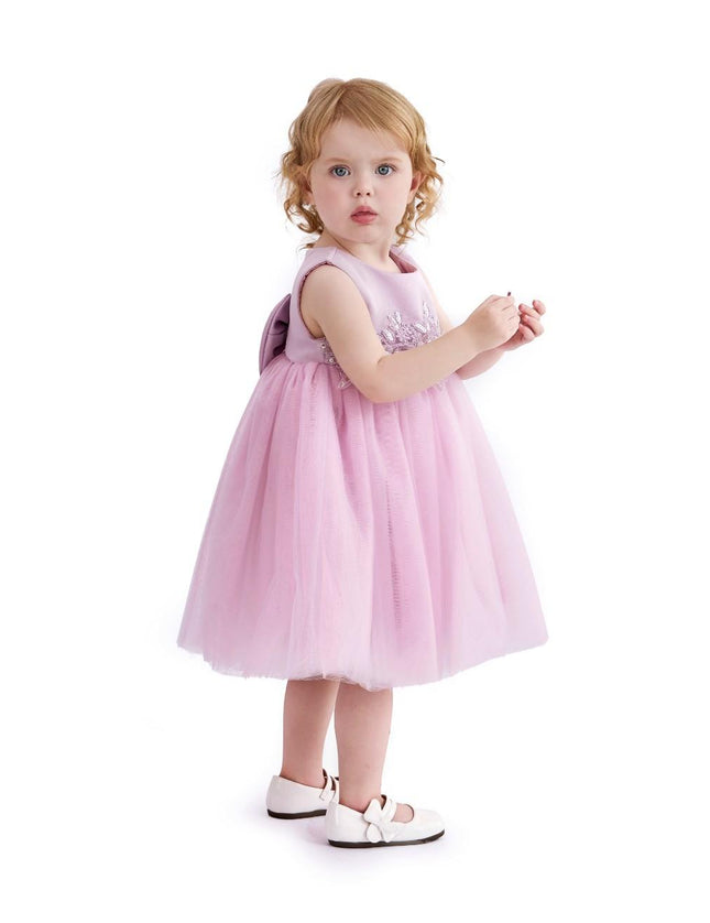 kids atelier tulleen Purple Ribbon Bloom Gown