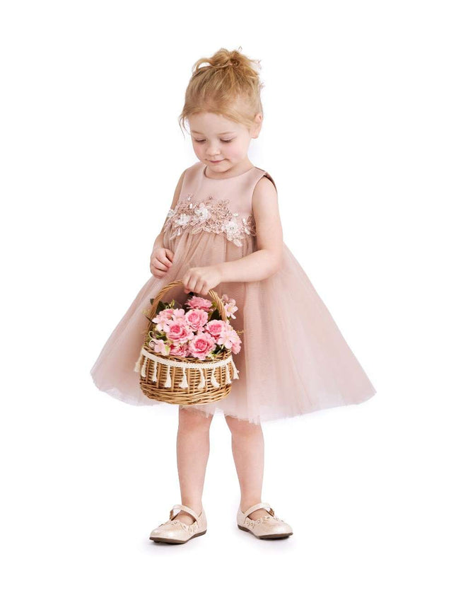 kids atelier tulleen Rose Ribbon Bloom Gown