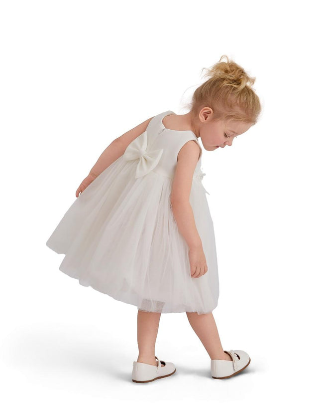 kids atelier tulleen White Ribbon Bloom Gown
