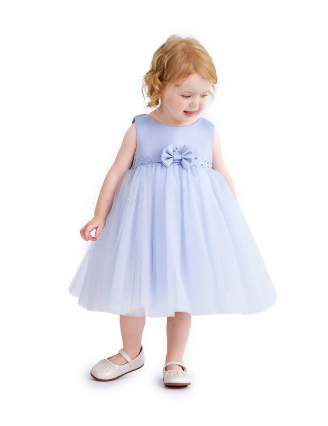 kids atelier tulleen Blue Lace Petal Gown