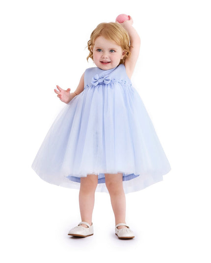 kids atelier tulleen Blue Lace Petal Gown