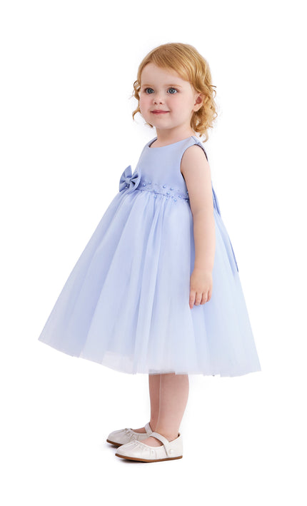 kids atelier tulleen Blue Oravelle Lace Petal Gown