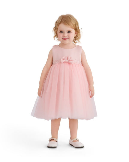 kids atelier tulleen Pink Lace Petal Gown