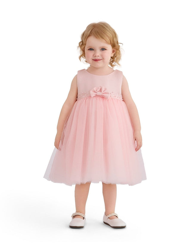 kids atelier tulleen Pink Lace Petal Gown