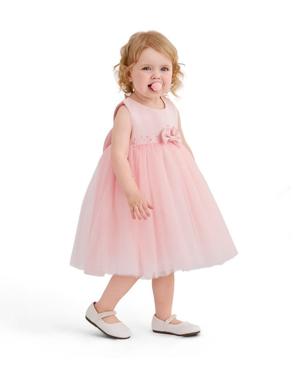 kids atelier tulleen Pink Lace Petal Gown