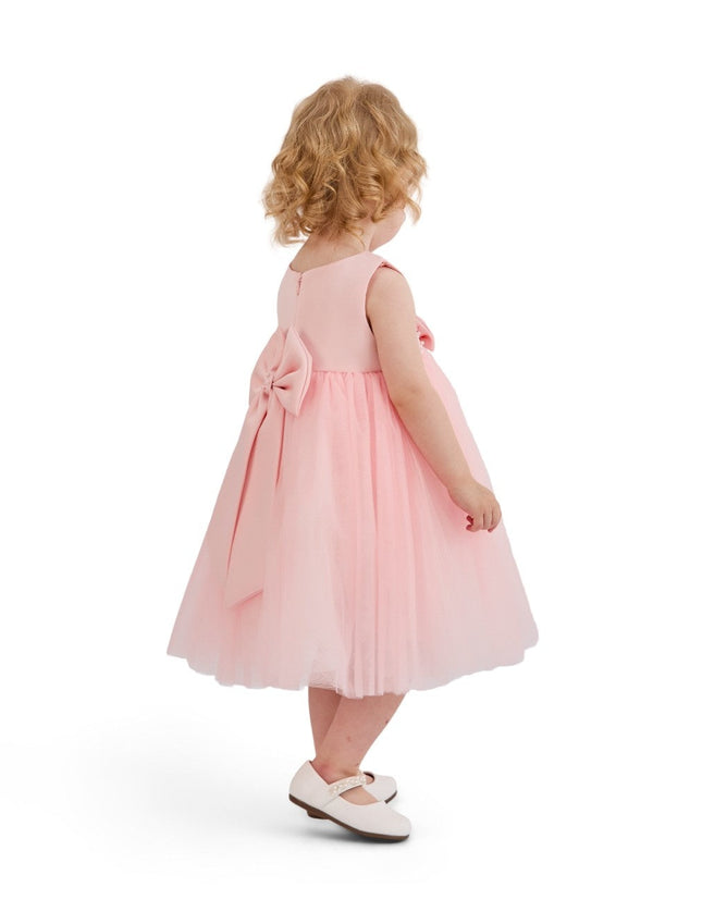 kids atelier tulleen Pink Lace Petal Gown