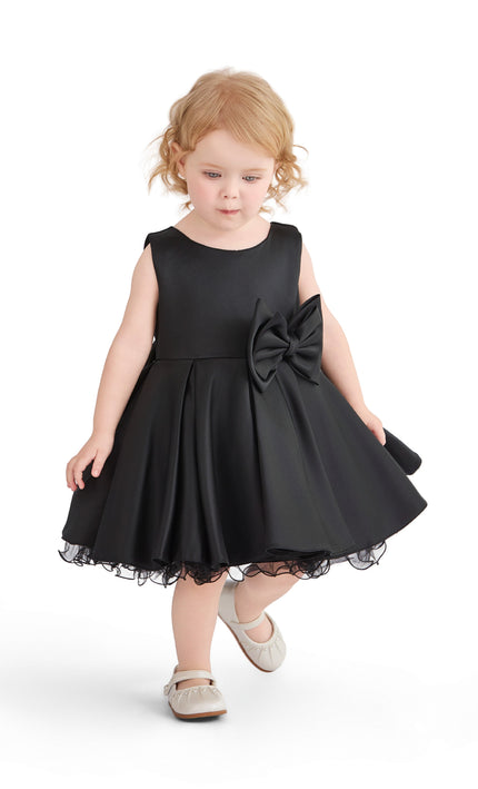 kids atelier tulleen Black Bow Waist Dress