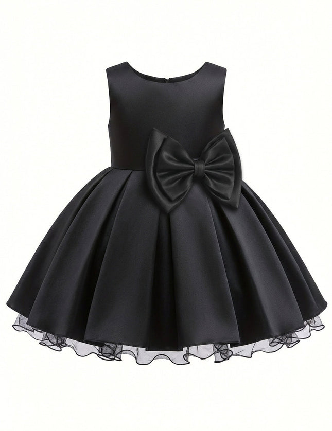 kids atelier tulleen Black Bow Waist Dress
