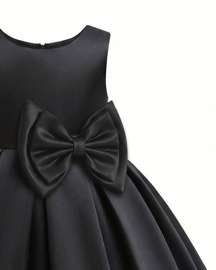 kids atelier tulleen Black Bow Waist Dress