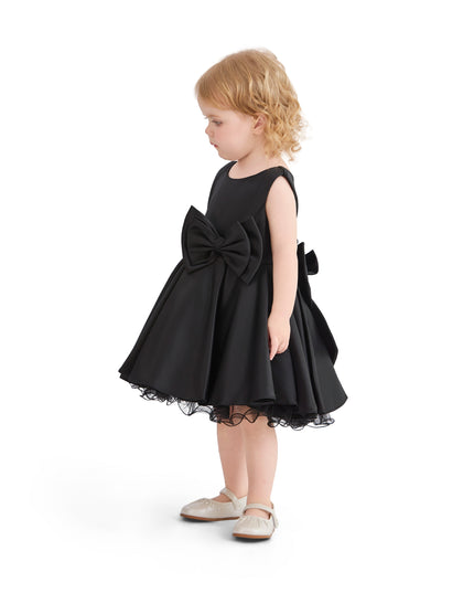 kids atelier tulleen Black Bow Waist Dress