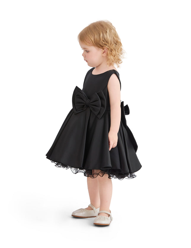 kids atelier tulleen Black Bow Waist Dress