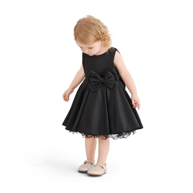 kids atelier tulleen Black Bow Waist Dress