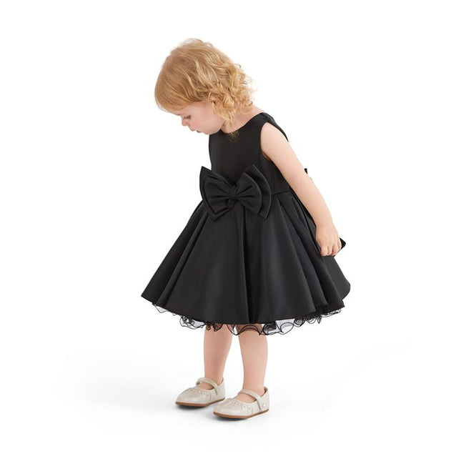 kids atelier tulleen Black Bow Waist Dress